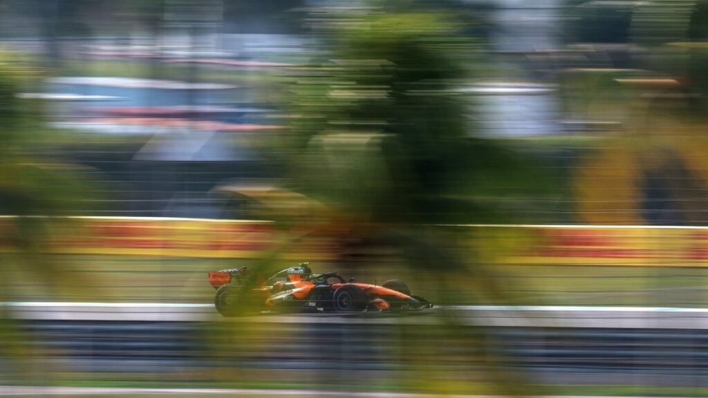 Болід McLaren Ландо Норріса, швидкість Ландо Норріса на трасі