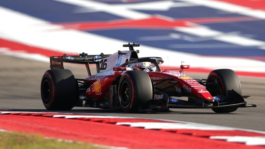 Пілот Ferrari на трасі під час Гран-прі США