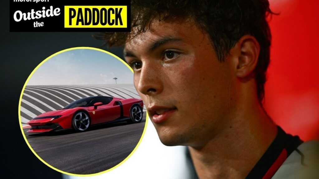 Оллі Берман за кермом синьої Ferrari 849 Testarossa у Монако